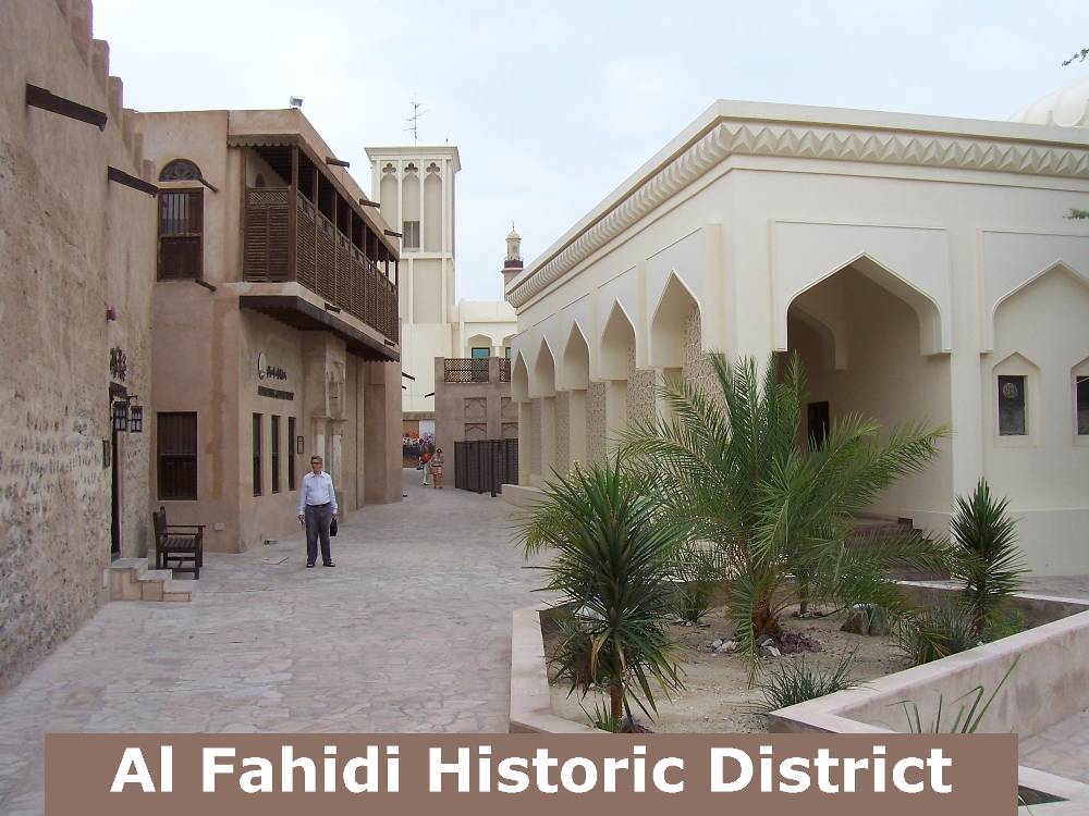 A man Enjoying Al Fahidi Historic District in Dubai for free.