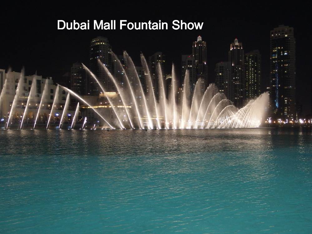 A mesmerising view of Dubai Mall Fountains best for visiting families.