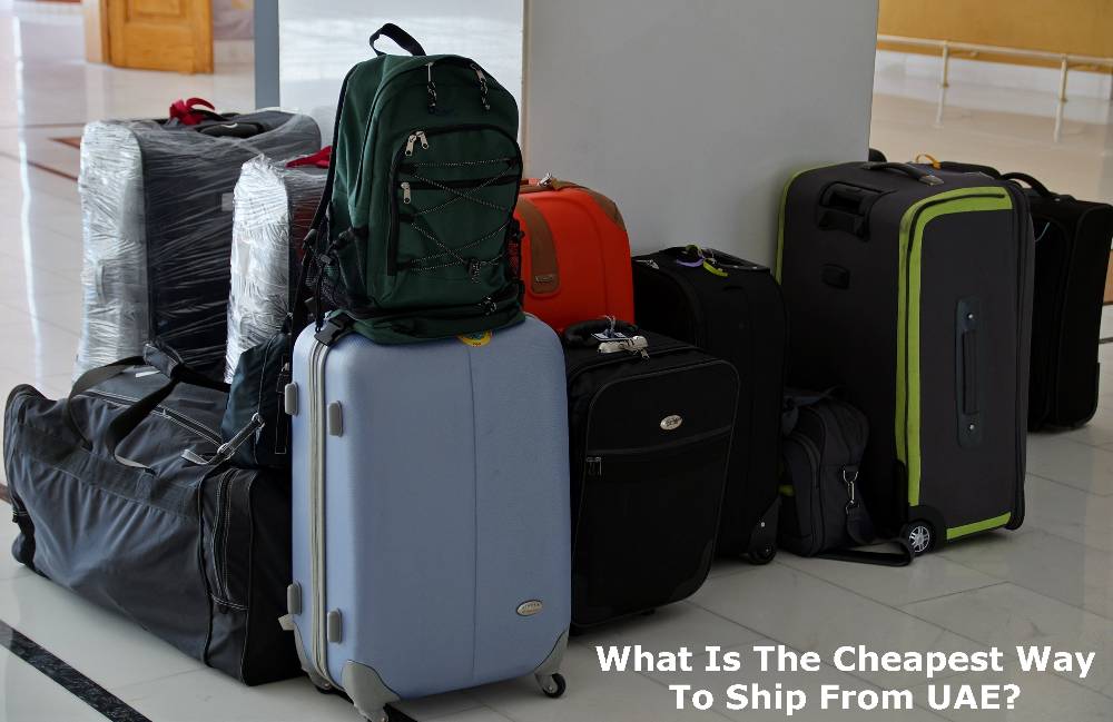 What Is The Cheapest Way To Ship From UAE- the image depicts the luggage bags placing in the airport. 