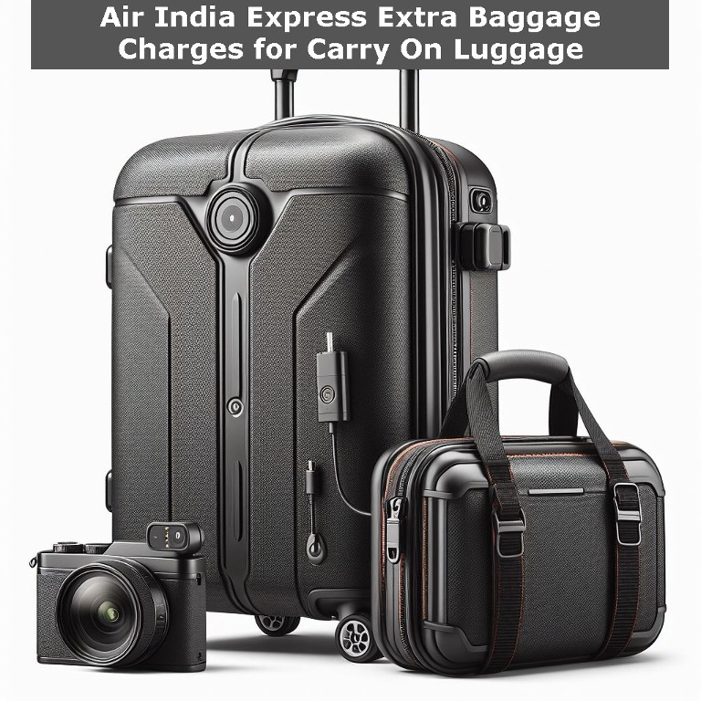 the image showing luggage bags, Air India Express Extra Baggage charges for Carry On Luggage