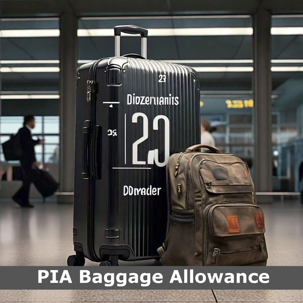 PIA Baggage Allowance: The image shows one trolley and one carry-on bag at the airport