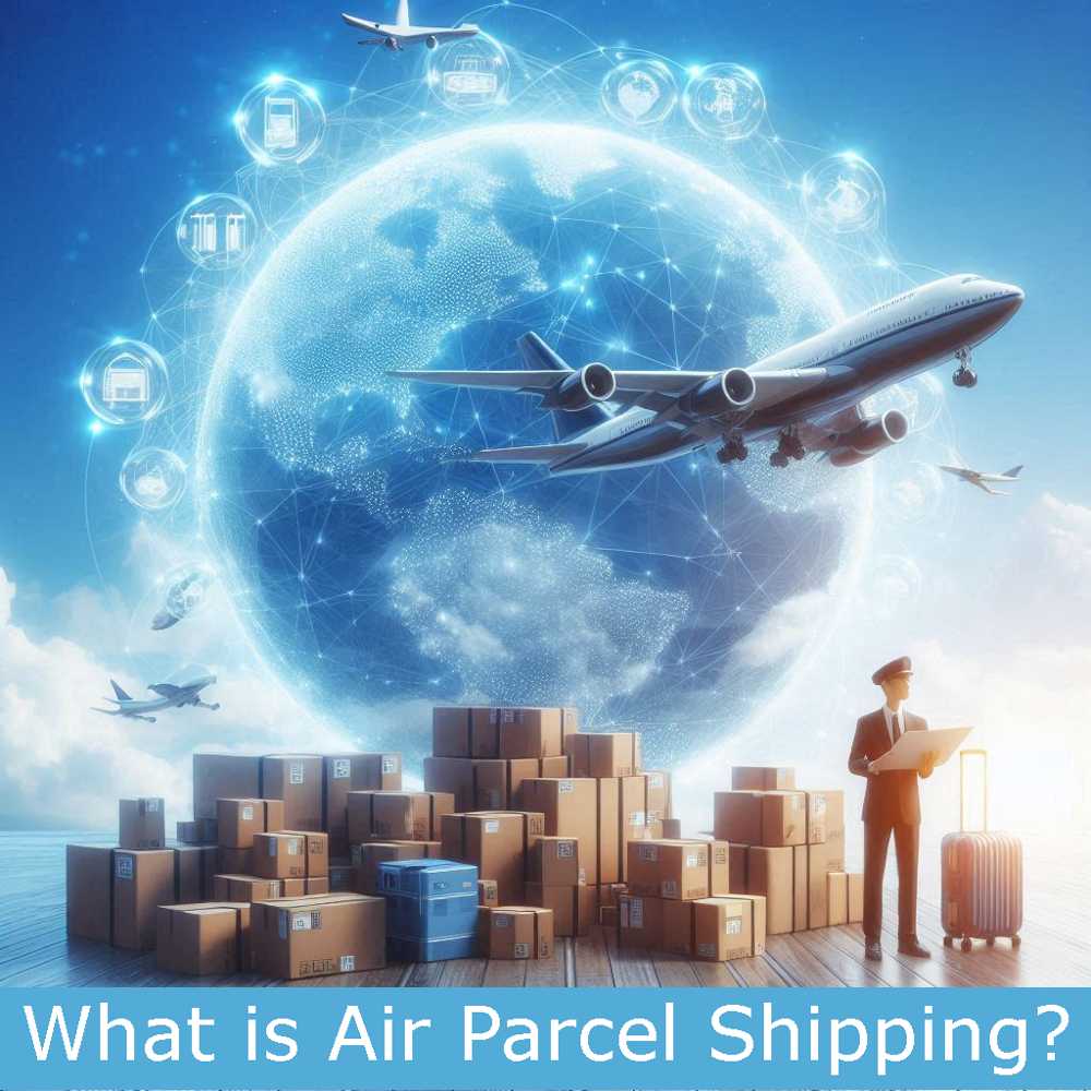 Picture a plane flying while someone counts packages on the ground. That's what is air parcel shipping.